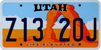 UT license plate Z132OJ