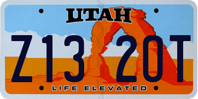 UT license plate Z132OT