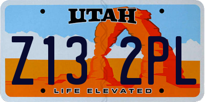 UT license plate Z132PL