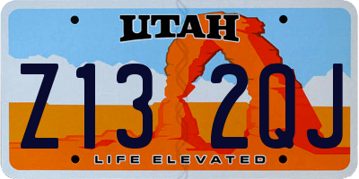 UT license plate Z132QJ