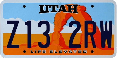 UT license plate Z132RW