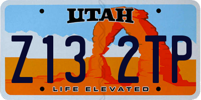 UT license plate Z132TP