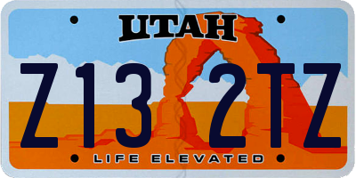 UT license plate Z132TZ