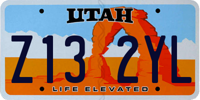 UT license plate Z132YL