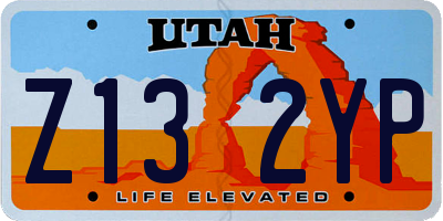 UT license plate Z132YP