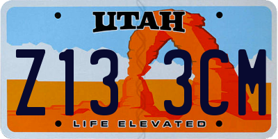 UT license plate Z133CM