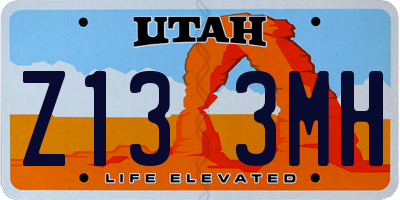 UT license plate Z133MH