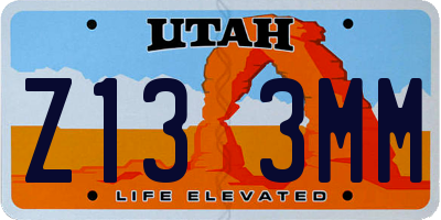 UT license plate Z133MM
