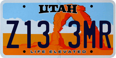 UT license plate Z133MR