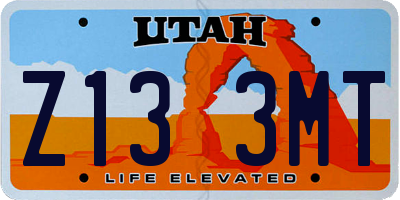 UT license plate Z133MT