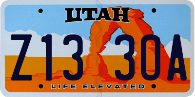 UT license plate Z133OA