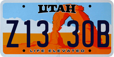 UT license plate Z133OB