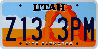 UT license plate Z133PM