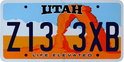 UT license plate Z133XB