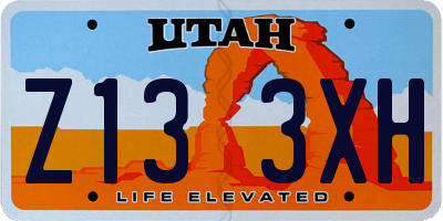 UT license plate Z133XH