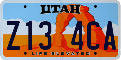 UT license plate Z134CA