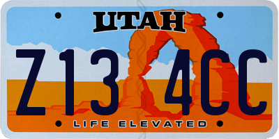 UT license plate Z134CC