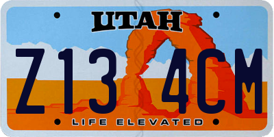 UT license plate Z134CM