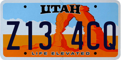 UT license plate Z134CQ
