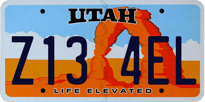 UT license plate Z134EL