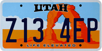 UT license plate Z134EP