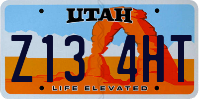 UT license plate Z134HT
