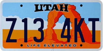 UT license plate Z134KT