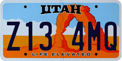 UT license plate Z134MQ