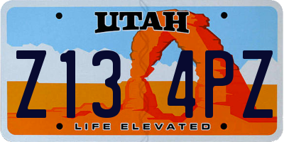 UT license plate Z134PZ