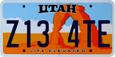UT license plate Z134TE