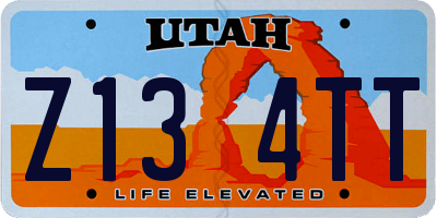 UT license plate Z134TT