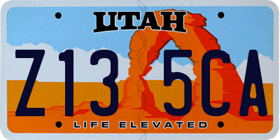 UT license plate Z135CA