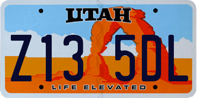 UT license plate Z135DL