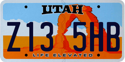 UT license plate Z135HB