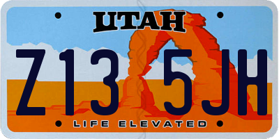UT license plate Z135JH