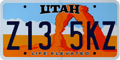 UT license plate Z135KZ