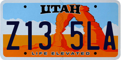 UT license plate Z135LA