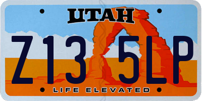 UT license plate Z135LP