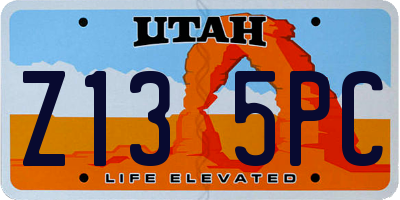 UT license plate Z135PC
