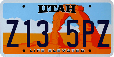 UT license plate Z135PZ