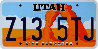 UT license plate Z135TJ