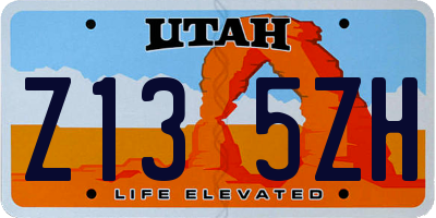 UT license plate Z135ZH
