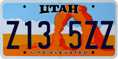 UT license plate Z135ZZ
