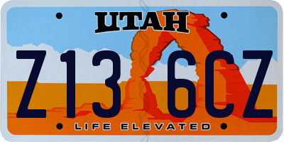 UT license plate Z136CZ