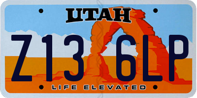UT license plate Z136LP