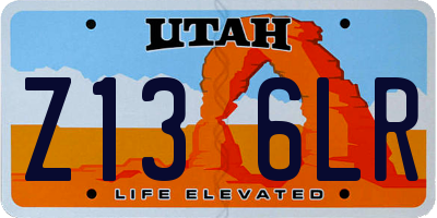 UT license plate Z136LR
