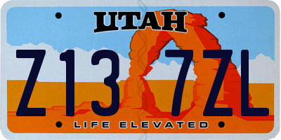 UT license plate Z137ZL