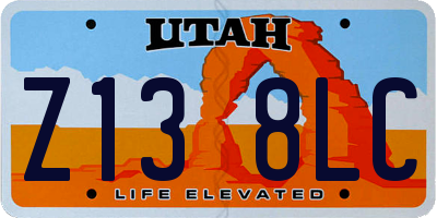 UT license plate Z138LC