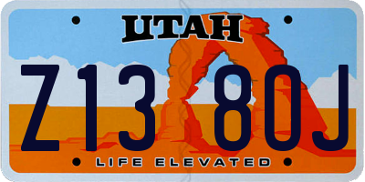 UT license plate Z138OJ