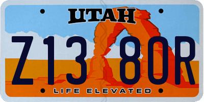 UT license plate Z138OR